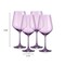 Homeroots Set of Four Purple Crystal Balloon Bowl Stemmed Red Wine Glass 485156 - alternate 5