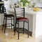 Flash Furniture 30" Ladder Back Restaurant Stool XU-DG697BLAD-BAR-BURV-GG - alternate 7