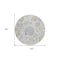 Homeroots 8' Silver Gray And Gold Round Floral Washable Indoor Outdoor Area Rug 589502 - alternate 5
