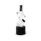 Homeroots 8" Silver Clear And Black Faceted Crystal Tabletop Taper Candlestick 590240 - alternate 3