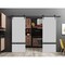 Sartodoors Sliding Double Barn Doors with Hardware, Planum 0012 Matte Grey and Aluminum Strips, 13FT Rail Hang PLANUM0012DB-GRE-6484 - alternate 1