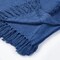 Homeroots 50" X 60" Blue Woven Cotton Throw Blanket with Fringe 516549 - alternate 4