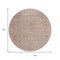 Homeroots 8' Copper And Beige Round Abstract Washable Indoor Outdoor Area Rug 616006 - alternate 3