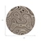 Homeroots 8' Beige And Charcoal Round Geometric Washable Indoor Outdoor Area Rug 631367 - alternate 3