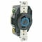 Leviton Flanged Locking Receptacle, L6-30R, 30 A, 250V AC, Single Phase, 2 Pole, Flush Mount, Black 2620 - alternate 1