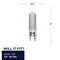 Bulbrite 60 Watt 120V Dimmable Frost T4 Halogen Mini Light Bulbs with Bi-Pin G9 Base, 5 PK 860836 - alternate 8