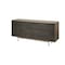 Homeroots 70in Brown and Black Solid Wood Six Drawer Sideboard 380212 - alternate 2