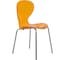 Leisuremod Modern Oyster Side Chair in Transparent Orange with Chromed Base OC17TOR - alternate 1