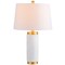 Jonathan Y Adams 23" Marble LED Table Lamp, White/Brass JYL5022A - alternate 1