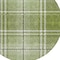 Homeroots 8' Green Black And Ivory Round Plaid Washable Indoor Outdoor Area Rug 596335 - alternate 5