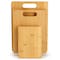 Megachef 3 Piece 8 Inch, 11 Inch, and 13 Inch Bamboo Wood Cutting Board Set 750123377M - alternate 4