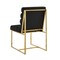 Homeroots Set of Two Tufted Black And Gold Upholstered Faux Leather Dining Side Chairs 545051 - alternate 5