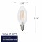 Bulbrite 40w Equivalent Dimmable B11 Vintage Edison Clear LED Light Bulb Candelabra (E12) Base, 4000K, 8PK 861629 - alternate 4