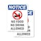 Signmission No Food No Drink Allowed Sign With Symbol, 5 in W x Rectangle, Vinyl Decal OS-2PACK-NS-D-57-V-14565 - alternate 1
