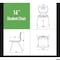 Correll Stacking Student Chair, 16in, Light Texture Seat, Chrome Legs, Black, 4PK CSCHR16-09-4PK - alternate 6