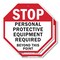 Signmission Stop Personal Protective Equipment, 6 inch X 6 inch, Plastic Sign, 2PK OC-P-2PACK-6-122 - alternate 1