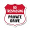 Signmission No Trespassing Shield Sign Private Drive, 18 Inch X 18 Inch, Plastic Sign SHI-P-18-408 - alternate 1