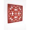 Homeroots Red Flower Wood Hanging Dimensional Sculpture 274575 - alternate 4