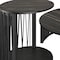 Homeroots Set of Two Black Faux Marble And Solid Wood Round Abstract Nested Coffee Tables, 2PK 489062 - alternate 3