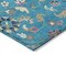 Homeroots 9' X 12' Teal Blue Ivory And Pink Floral Washable Indoor Outdoor Area Rug 597852 - alternate 4
