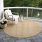 Homeroots 8' Beige And Rust Round Floral Medallion Washable Indoor Outdoor Area Rug 615940 - alternate 6