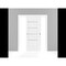 Sartodoors Sliding Closet Bypass Doors with Frosted Glass White 48x84 (2* 24x84) Solid Core Modern Interior QUADRO4445DBD-WS-4884 - alternate 5