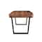 Homeroots 78" Brown And Black Solid Wood And Metal Dining Table 521824 - alternate 3