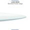 Fab Glass And Mirror 18in Round Ultra Clear Glass Table Top, Beveled Edge, Low Iron Extra Clear Tempered Glass 1/ LI-18RT12THBE - alternate 4