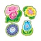 Trend Friendly Flowers/Floral Mixed Shapes Stinky Stickers, 84-Piece Set, 6PK T83039 - alternate 2