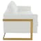Leisuremod Lincoln Upholstered Leather Sofa with Gold Frame, White LA83W-L - alternate 5