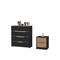 Homeroots 16" Black Four Drawer Dresser 530260 - alternate 2
