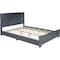 Homeroots Gray Inlaid Panels Wood Queen Bed Frame 569354 - alternate 6