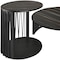 Homeroots Set of Two Black Faux Marble And Solid Wood Round Abstract Nested Coffee Tables, 2PK 489062 - alternate 4