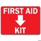 Signmission Safety Sign, 14 in Height, Plastic, 10 in Length, First Aid Down MISC-First Aid Down - alternate 4