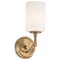 Nuvo Liam, 1 Light Vanity, Burnished Brass, White Opal Glass 60/8201 - alternate 4
