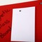M&T Displays Frameless Tempered Glass Dry Erase Board Magnetic Board - Red - 17.72x17.72 inch T00MGB0445X2000 - alternate 3