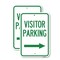Signmission Reserved Parking Sign Visitor Parking Arrow Pointing R, 18'' X 24'', Heavy Gauge Aluminum, 2PK A-1824-2PACK-23023 - alternate 1