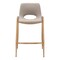 Homeroots Set of Two 26" Beige And Gold Faux Leather And Steel Low Back Counter Height Bar Chairs 555657 - alternate 4