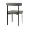 Armen Living Shannon Dining Chair with Matte Black Iron and Light Gray Faux Leather - Set of 2 LCSNSIBLKPGRY - alternate 4