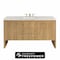 James Martin Vanities Hudson 60 in. Single Vanity, Light Natural Oak w/ 3 CM Eternal Jasmine Pearl Top 435-V60S-LNO-FEJP - alternate 1