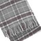 Homeroots 55" X 70" Light Gray And Brown Cotton Blend Woven Plaid Plush Throw Blanket with Fringe 633090 - alternate 3