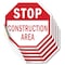 Signmission Stop Construction Area, 4 inch X 4 inch, Vinyl Decal, 5PK OC-D-5PACK-4-43 - alternate 1