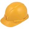 Klein Tools Hard Hat, Non-vented Cap Style, PC/ABS, 4-Point Point Ratchet, Yellow 60535 - alternate 1