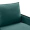 Homeroots Teal Contemporary Velvet Sofa with Side Pockets 473447 - alternate 4