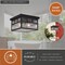 Vaxcel Mission Bronze Square Outdoor Flush Mount Ceiling Light Clear Glass T0440 - alternate 4