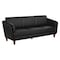 Office Star Products Lounge Seating Sofa, Black Faux Leather SL59403-U65 - alternate 1