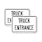 Signmission Driveway Sign Truck Entrance, 18'' X 24'' 2 Signs, Heavy Gauge Aluminum, 2PK A-1824-2PACK-24122 - alternate 1