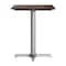 Flash Furniture 30" x 24" Outdoor Tabletop, Dark Brown, Seamless Surface Technology, 22x22 Silver Cast Iron X Base ST-REC2430-WBR-T2222S-GG - alternate 4