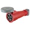 Hubbell Wiring Device-Kellems Watertight Pin & Sleeve Connector, 60 A, 480V AC, Three Phase, 3 Pole, IEC Grounding, Red, NEMA 4X HBL460C7W - alternate 3
