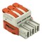 Wago Lever Wire Connector, 4 AWG Max, 3 Port, Gray, Polybutylene Terephthalate Insulation, 600 V, 66 A 832-1103/037-000 - alternate 3